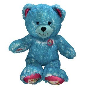 Build A Bear BAB Blue Happy Birthday Tye Dye Teddy Bear Plush Stuffed Animal 16"